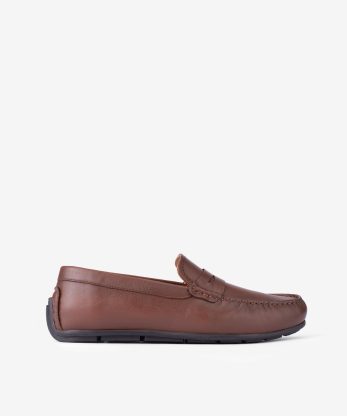 SAPATO MOCASSIN EM PELE DE TRAVESSÃO