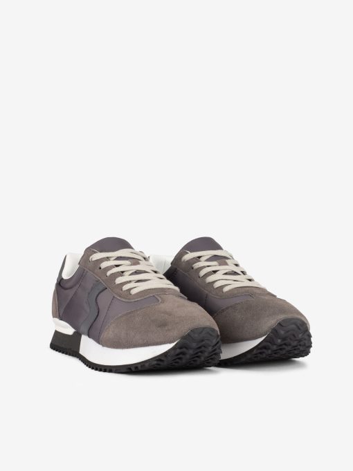 SAPATILHA EM CROUTE CAMURÇA MULTIPEÇA COMBINADA DE ATACADOR COM SOLA RETRO RUNNING - Image 2