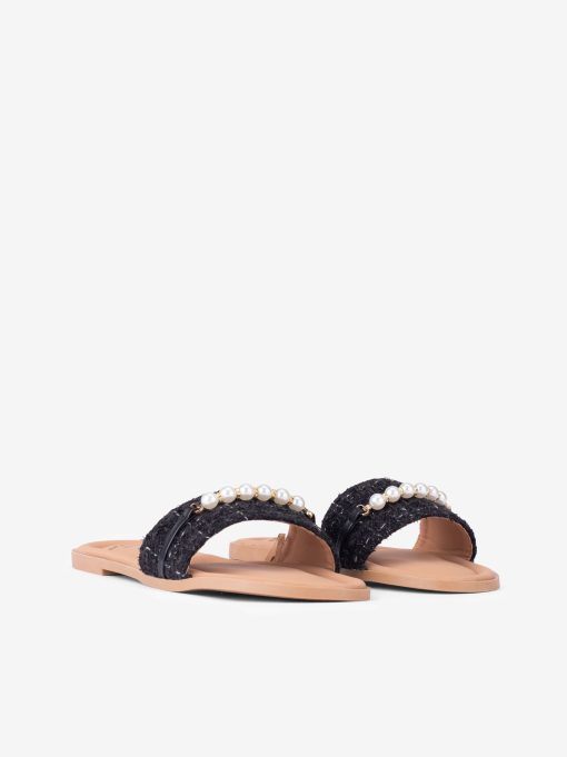 SANDÁLIA MULE EM TWEED COM APLICAÇÕES PÉROLA - Image 4