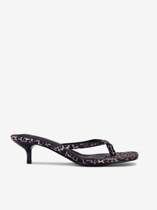 SANDÁLIA MULE DE SALTO COM ESTAMPADO LEOPARDO