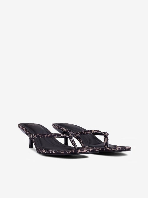 SANDÁLIA MULE DE SALTO COM ESTAMPADO LEOPARDO - Image 2