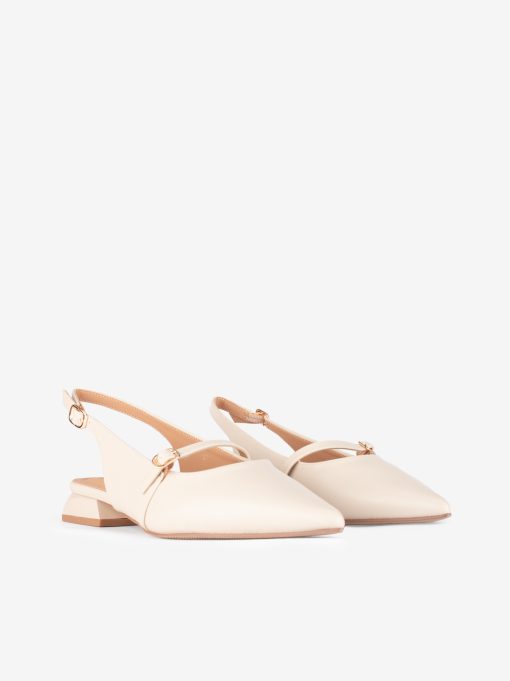 SAPATO SLING BACK MARY JANE DE TACÃO RASO COM FORMA PONTIAGUDA - Image 2