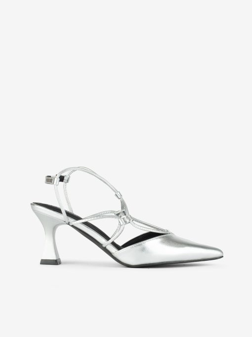 SAPATO PUMP METALIZADO DE SALTO COM FORMA PONTIAGUDA - Image 2
