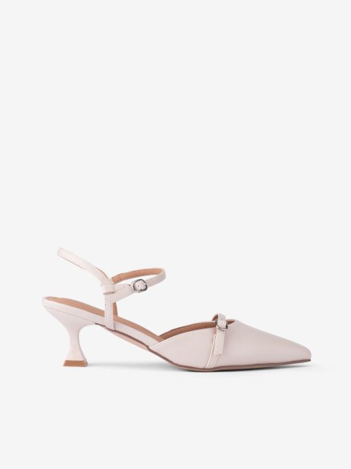 SAPATO SLING BACK MARY JANE DE SALTO COM FORMA PONTIAGUDA