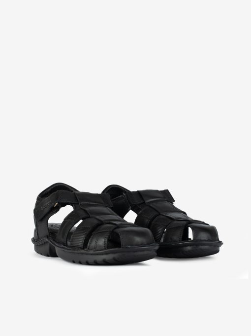 SANDÁLIA FECHADA EM PELE DE VELCRO COM SOLA CONFORTO - Image 2