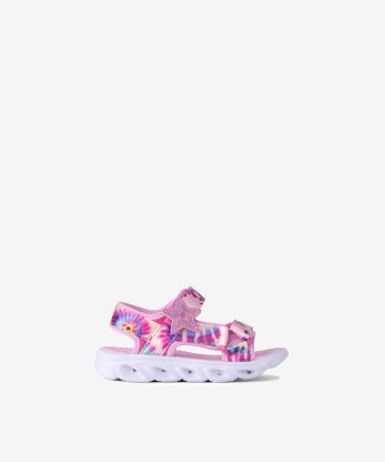 SANDÁLIA ESTAMPADA DE VELCROS COM LUZES LED NA SOLA