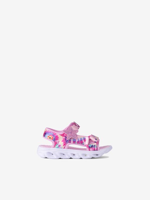SANDÁLIA ESTAMPADA DE VELCROS COM LUZES LED NA SOLA
