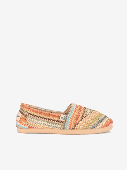 ALPERCATA EM RÁFIA ESTAMPADA MULTICOLOR DE ELÁSTICO