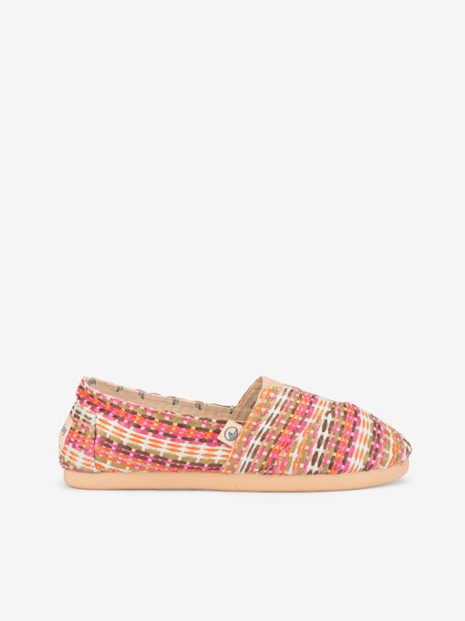 ALPERCATA EM RÁFIA ESTAMPADA MULTICOLOR DE ELÁSTICO