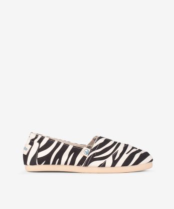 ALPERCATA EM CANVAS ESTAMPADA ZEBRA DE ELÁSTICO