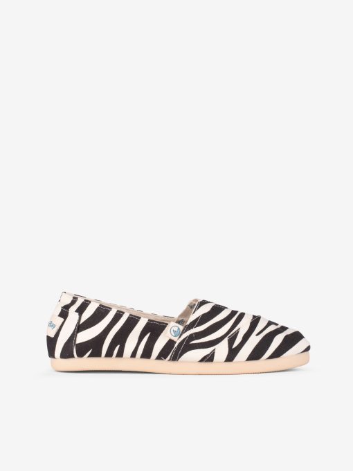 ALPERCATA EM CANVAS ESTAMPADA ZEBRA DE ELÁSTICO