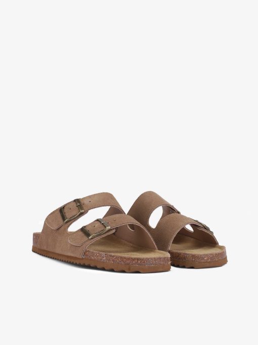 CHINELO INDIGO BAY EM CROUTE CAMURÇA DE DUPLA FIVELA COM PALMILHA BIO - Image 2