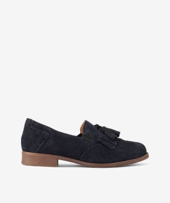 SAPATO LOAFER EM CROUTE CAMURÇA
