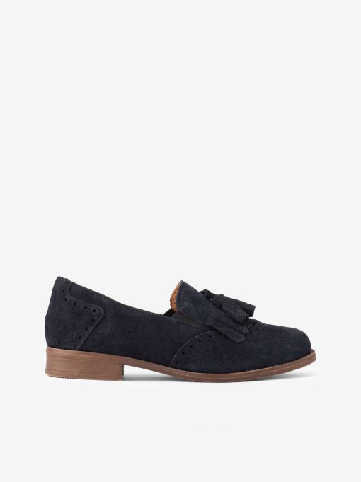SAPATO LOAFER EM CROUTE CAMURÇA