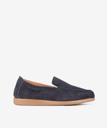 SAPATO SLIP ON EM CROUTE CAMURÇA COM SOLA FLEX CONFORTO