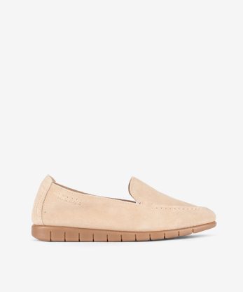 SAPATO SLIP ON EM CROUTE CAMURÇA COM SOLA FLEX CONFORTO