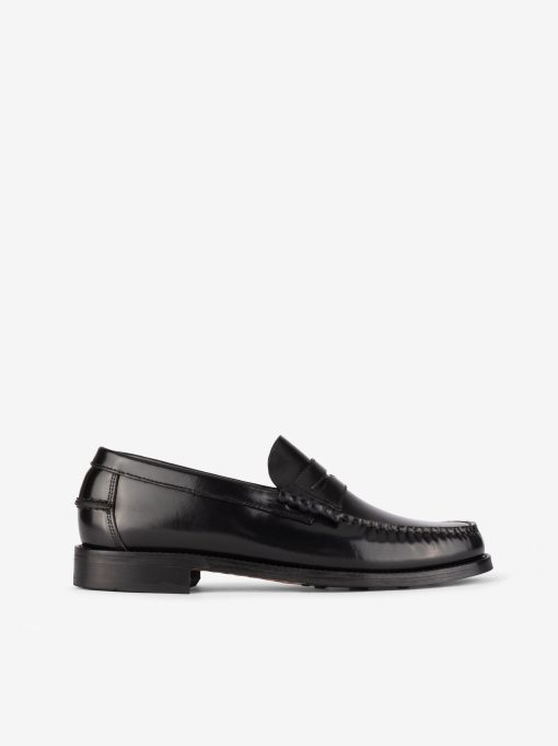 SAPATO PENNY LOAFER TOSCANINI EM PELE POLIDA COM SOLA DE COURO - Image 3