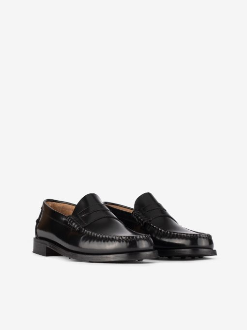 SAPATO PENNY LOAFER TOSCANINI EM PELE POLIDA COM SOLA DE COURO - Image 4
