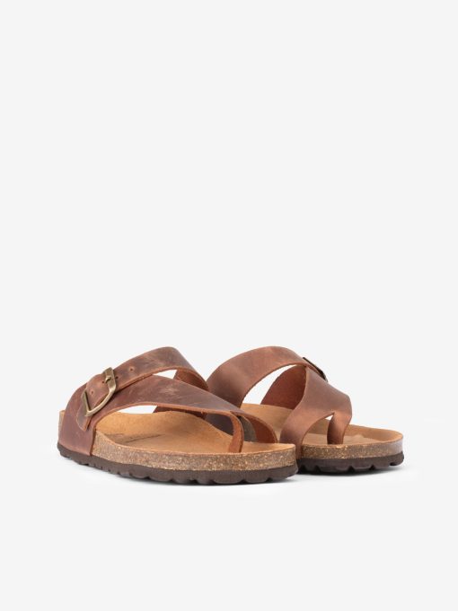 CHINELO INDIGO BAY DE DEDO EM PELE VINTAGE DE FIVELA COM PALMILHA BIO - Image 2