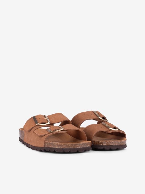 CHINELO INDIGO BAY EM CROUTE CAMURÇA COM DUPLA FIVELA METÁLICA E PALMILHA BIO - Image 3