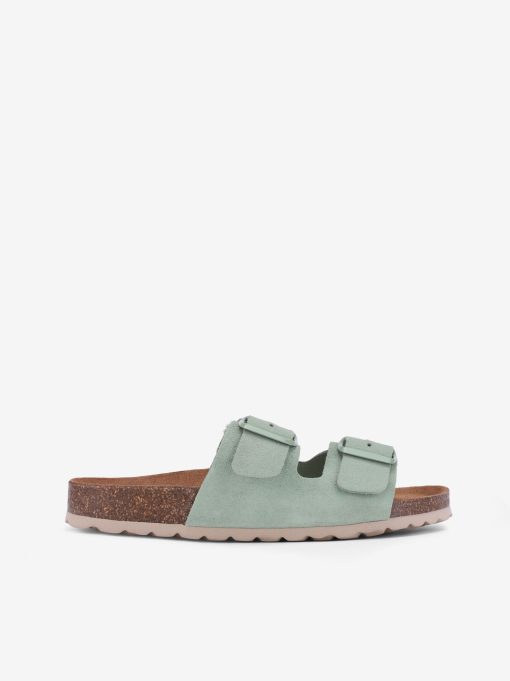 CHINELO INDIGO BAY EM CROUTE CAMURÇA COM DUPLA FIVELA METÁLICA E PALMILHA BIO - Image 10