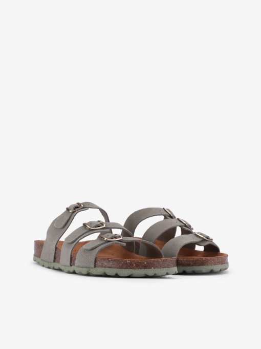 CHINELO EM PELE COM TRIPLA FIVELA METÁLICA E PALMILHA BIO - Image 2