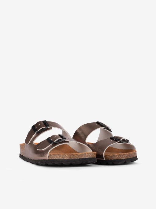 CHINELO INDIGO BAY EM PELE METALIZADA COM DUPLA FIVELA E PALMILHA BIO - Image 2