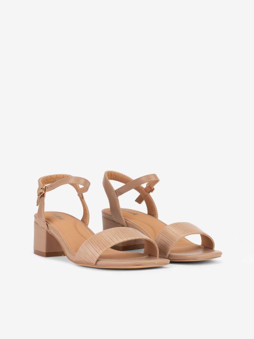 SANDÁLIA DE TACÃO ESTAMPADA COM FORMA QUADRADA - Image 4