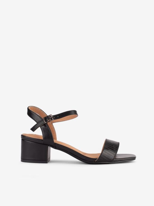 SANDÁLIA DE TACÃO ESTAMPADA COM FORMA QUADRADA - Image 5