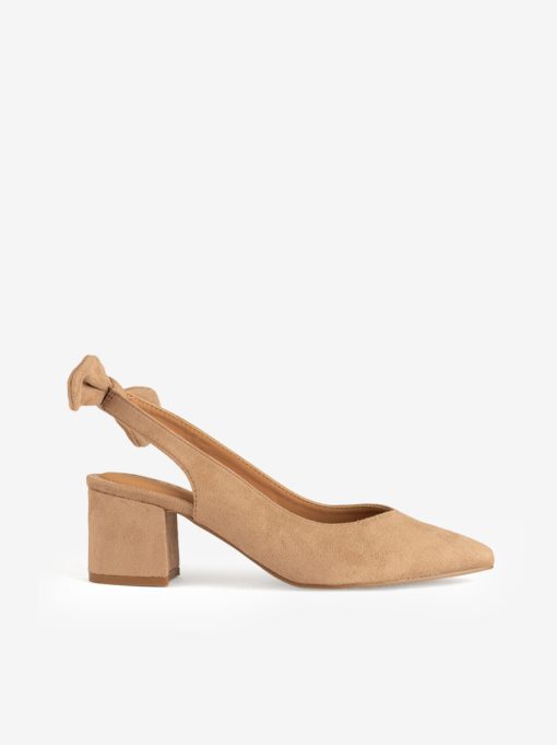 SAPATO SLING BACK DE TACÃO COM LAÇO EM FORMA PONTIAGUDA - Image 3