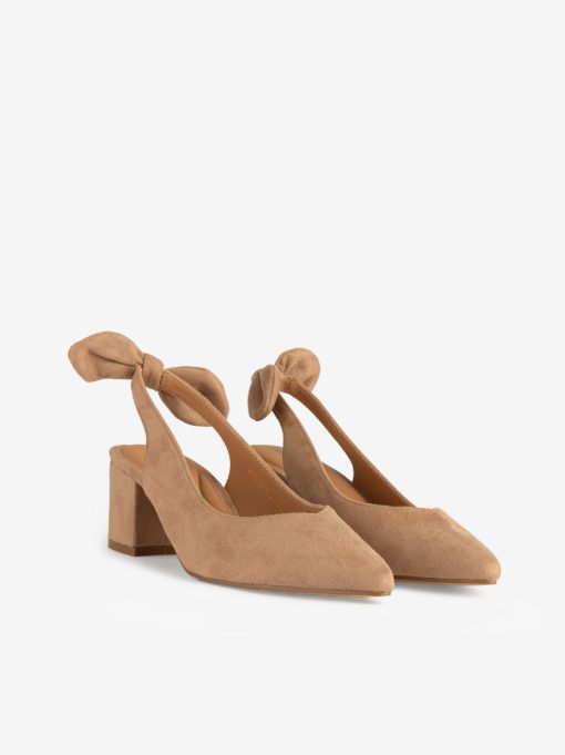 SAPATO SLING BACK DE TACÃO COM LAÇO EM FORMA PONTIAGUDA - Image 4