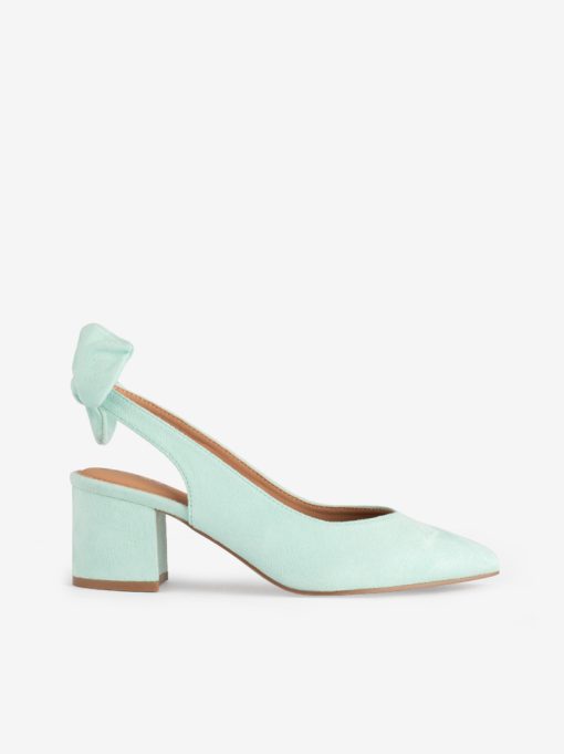 SAPATO SLING BACK DE TACÃO COM LAÇO EM FORMA PONTIAGUDA - Image 5