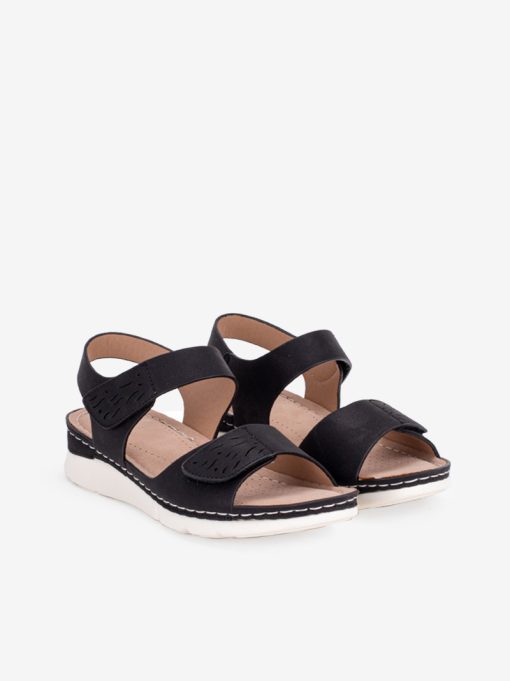 SANDALIA DE COMFORTO COM VELCRO DE SOLA CUNHA DE CONFORTO E PALMILHA ANATÓMICA - Image 4