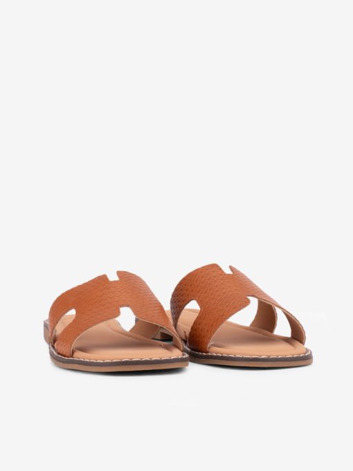 CHINELO DE SOLA RASA EM PELE GRAVADA - Image 2