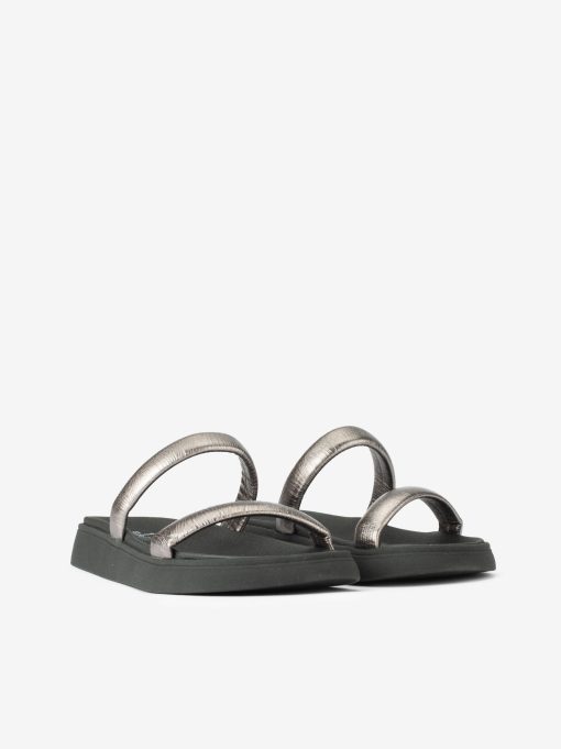 SANDAL WITH METALLIC TUBULAR STRAPS ON ANATOMICAL INSOLE - Image 4