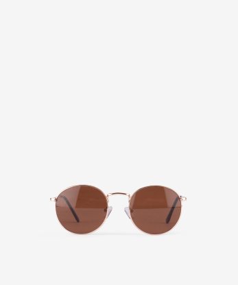 ÓCULOS DE SOL CLÁSSICOS REDONDOS COM ARMAÇÃO DE ESTILO INTEMPORAL COM LENTES UV400