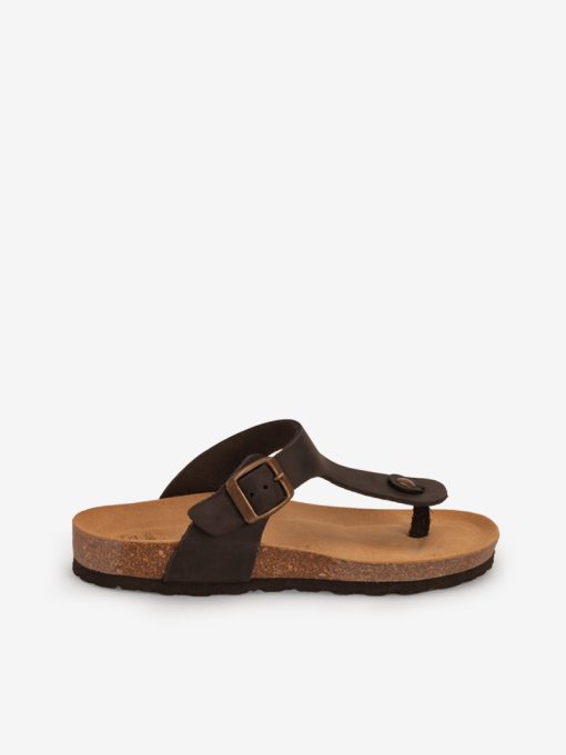 CHINELO DE DEDO EM PELE DE FIVELA COM PALMILHA BIO - Image 3