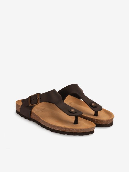 CHINELO DE DEDO EM PELE DE FIVELA COM PALMILHA BIO - Image 4