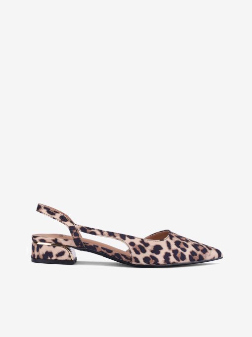 SAPATO SLING BACK DE TACÃO COM DETALHE METÁLICO