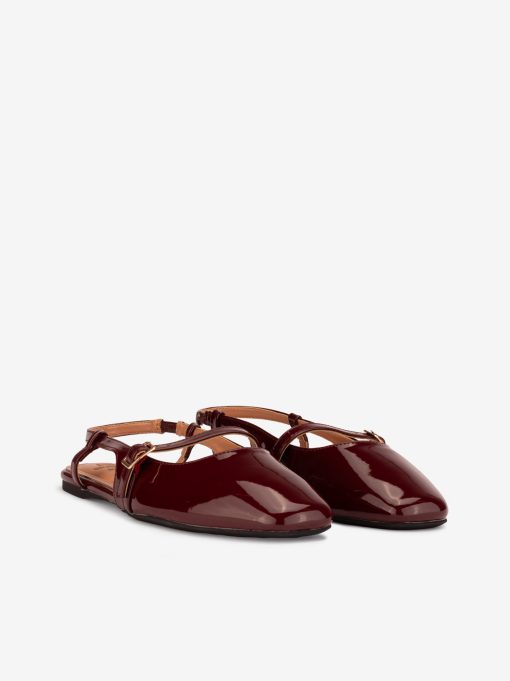 SAPATO RASO SLING BACK EM VERNIZ COM FORMA QUADRADA - Image 2