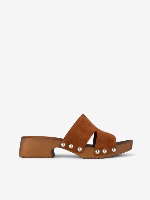SANDÁLIA MULE EM CROUTE CAMURÇA