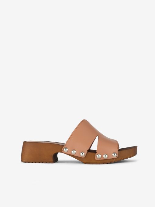 SANDÁLIA MULE EM PELE
