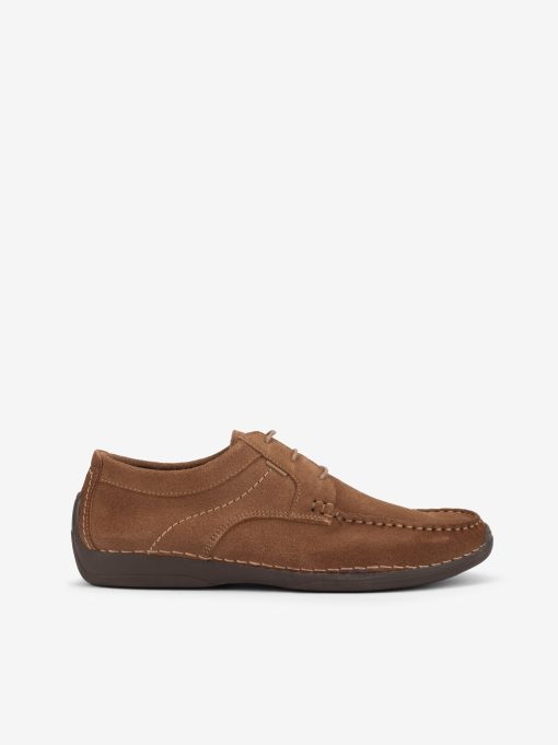 SAPATO EM CROUTE CAMURÇA ESTILO VELA