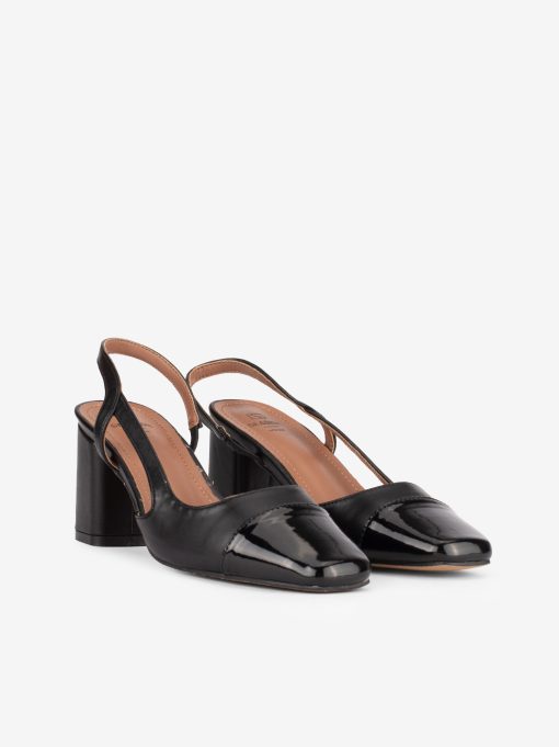 SAPATO PUMP SLING BACK DE TACÃO COM CAP TOE - Image 4