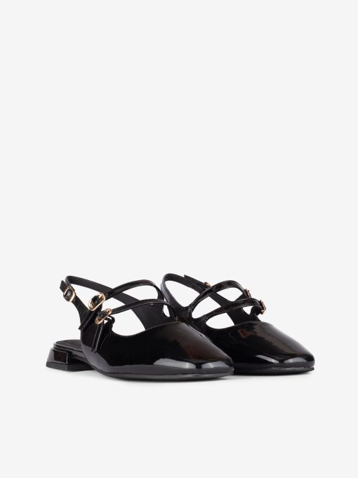 SAPATO MARY JANE SLING BACK EM VERNIZ COM FORMA QUADRADA - Image 2