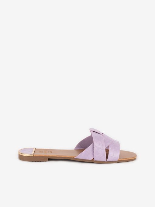 SANDÁLIA RASA COM TIRAS CRUZADAS ESTAMPADAS - Image 16