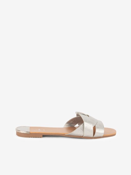 SANDÁLIA RASA COM TIRAS CRUZADAS ESTAMPADAS - Image 19