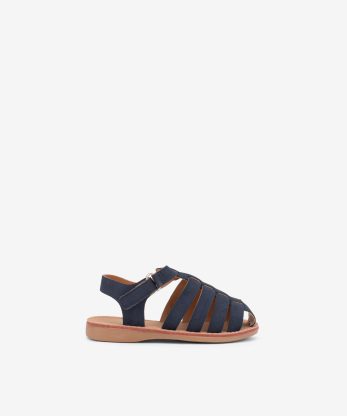 SANDÁLIA METALIZADA ESTILO FISHERMAN FECHADA DE VELCRO