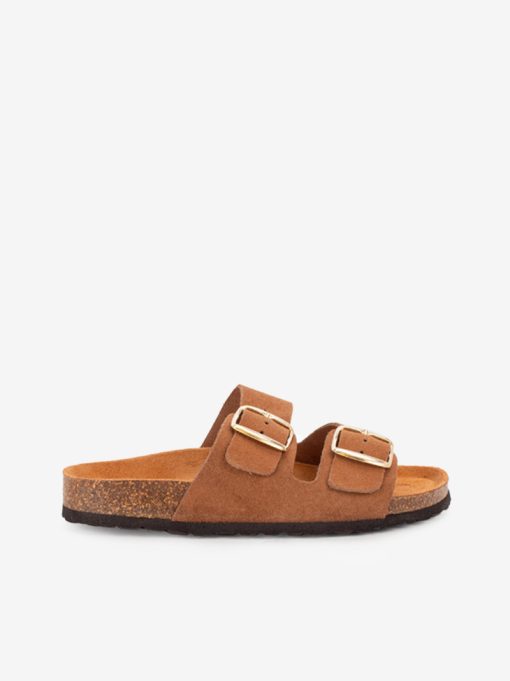 CHINELO INDIGO BAY EM CROUTE CAMURÇA COM DUPLA FIVELA METÁLICA E PALMILHA BIO - Image 3