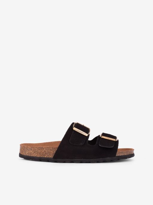 CHINELO INDIGO BAY EM CROUTE CAMURÇA COM DUPLA FIVELA METÁLICA E PALMILHA BIO - Image 8